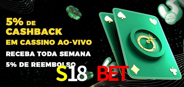 Promoções do cassino ao Vivo S18 Bet